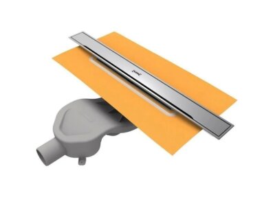 Hüppe Galata A Duş Kanalı 40 cm, Mat Satine, Yandan Çıkışlı - 47H0021000000013 - 1