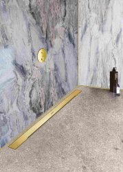 Hüppe Galata A Duş Kanalı 60 cm, Parlak Altın, Yandan Çıkışlı - 47H00210000PA014 - Hüppe