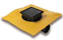 Hüppe Master V 10x10 cm, Mat Siyah, Yalıtımlı, Yandan Çıkışlı - 47H002600000MS25 - Hüppe