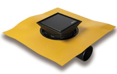 Hüppe Master V 10x10 cm, Mat Siyah, Yalıtımlı, Yandan Çıkışlı - 47H002600000MS25 - 1