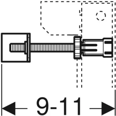 Geberit Tekli montaj için duvar bağlantı seti, asma klozet Geberit Duofix elemanı için, Sigma 8 cm gömme rezervuar ile - 111.013.00.1 - 3