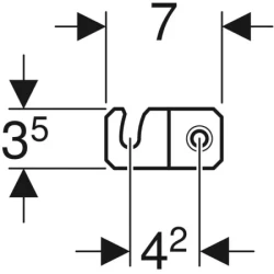 Geberit Tekli montaj için duvar bağlantı seti, asma klozet Geberit Duofix elemanı için, Sigma 8 cm gömme rezervuar ile - 111.013.00.1 - 4