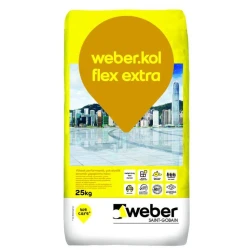 Weber Kol Flex Porselen Extra Gri Yapıştırıcı 25kg C2TES2 - 1